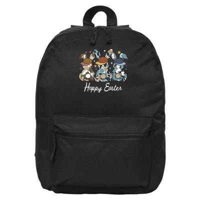 Egg Hunter Bunny Camo Hunter Bunny Happy Easter 16 in Basic Backpack