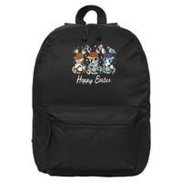 Egg Hunter Bunny Camo Hunter Bunny Happy Easter 16 in Basic Backpack