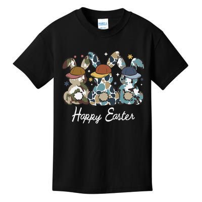 Egg Hunter Bunny Camo Hunter Bunny Happy Easter Kids T-Shirt