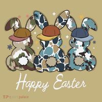 Egg Hunter Bunny Camo Hunter Bunny Happy Easter T-Shirt