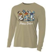 Egg Hunter Bunny Camo Hunter Bunny Happy Easter Cooling Performance Long Sleeve Crew