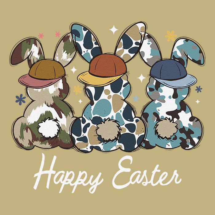 Egg Hunter Bunny Camo Hunter Bunny Happy Easter Cooling Performance Long Sleeve Crew