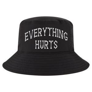 Everything Hurts Bone Letters Cool Comfort Performance Bucket Hat