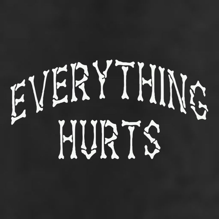 Everything Hurts Bone Letters Cool Comfort Performance Bucket Hat