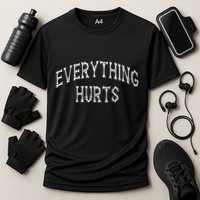 Everything Hurts Bone Letters Performance Shirt