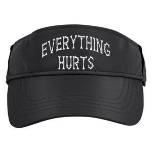 Everything Hurts Bone Letters Adult Drive Performance Visor