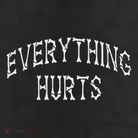 Everything Hurts Bone Letters 11oz C Handle Ceramic Mug