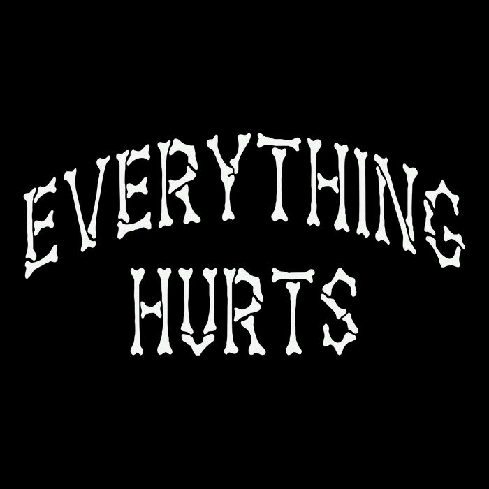 Everything Hurts Bone Letters Cropped Pullover Crew