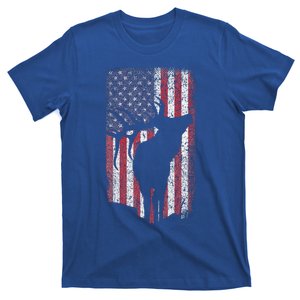 Elk Hunting Bugling Bull Us Flag T-Shirt