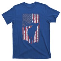 Elk Hunting Bugling Bull Us Flag T-Shirt