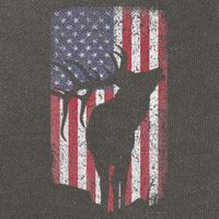 Elk Hunting Bugling Bull Us Flag American Retro Cotton Canvas Backpack