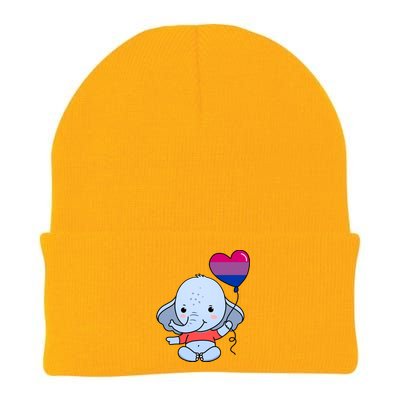 Elephant Heart Balloon Bisexual Pride Gift Knit Cap Winter Beanie