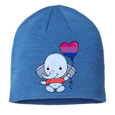 Elephant Heart Balloon Bisexual Pride Gift Sustainable Beanie