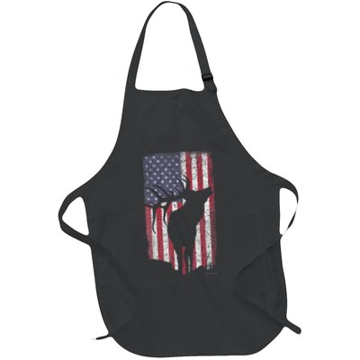 Elk Hunting Bugling Bull Us Flag American Retro Apron