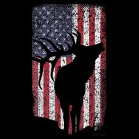 Elk Hunting Bugling Bull Us Flag American Retro Sustainable Bucket Hat