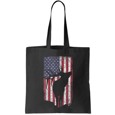 Elk Hunting Bugling Bull Us Flag American Retro Bag