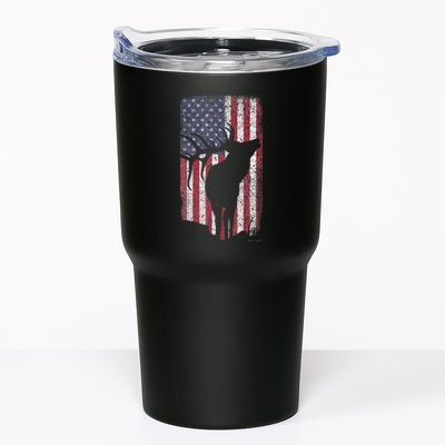 Elk Hunting Bugling Bull Us Flag American Retro Tumbler