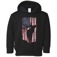 Elk Hunting Bugling Bull Us Flag Toddler Hoodie