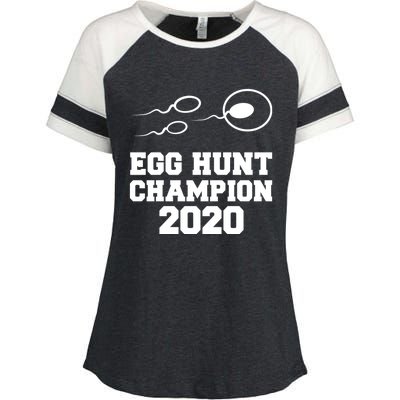 Egg Hunt Champion Pregnancy Announcet Easter Dad Funny Gift Enza Ladies Jersey Colorblock Tee