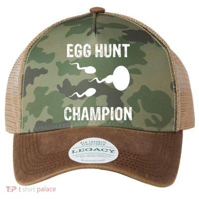 Egg Hunt Champion Funny Dad Easter Pregnancy Announcet Gift Legacy Tie Dye Trucker Hat