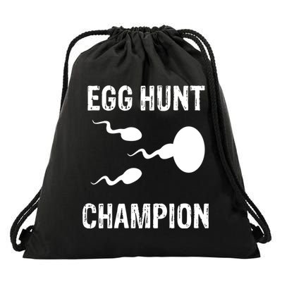 Egg Hunt Champion Funny Dad Easter Pregnancy Announcet Gift Drawstring Bag
