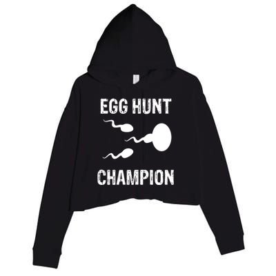 Egg Hunt Champion Funny Dad Easter Pregnancy Announcet Gift Crop Fleece Hoodie