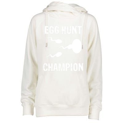 Egg Hunt Champion Funny Dad Easter Pregnancy Announcet Gift Womens Funnel Neck Pullover Hood