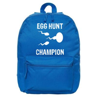 Egg Hunt Champion Funny Dad Easter Pregnancy Announcet Gift 16 in Basic Backpack