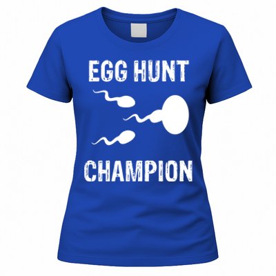 Egg Hunt Champion Funny Dad Easter Pregnancy Announcet Gift Women's T-Shirt