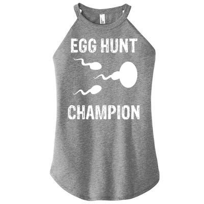 Egg Hunt Champion Funny Dad Easter Pregnancy Announcet Gift Women's Perfect Tri Rocker Tank