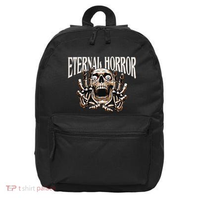 Eternal Horror Creepy Skeleton Screaming Horror Dark Art 16 in Basic Backpack
