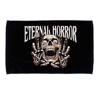 Eternal Horror Creepy Skeleton Screaming Horror Dark Art Microfiber Hand Towel