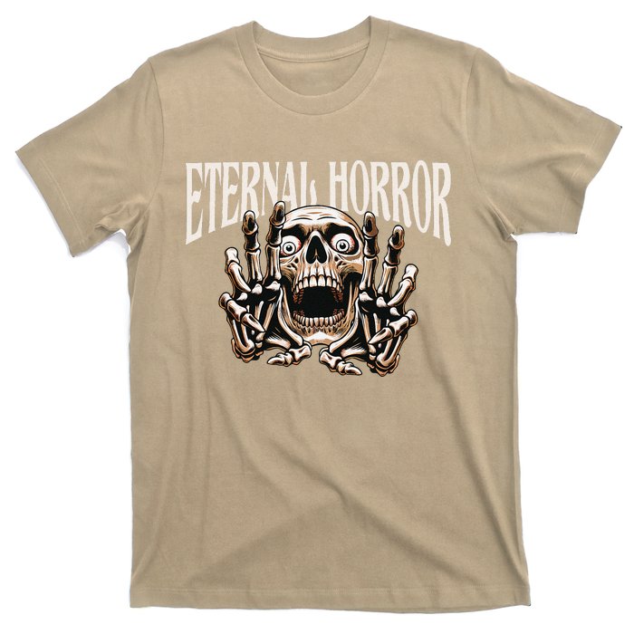 Eternal Horror Creepy Skeleton Screaming Horror Dark Art T-Shirt