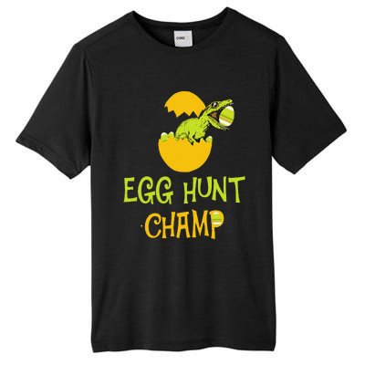 Egg Hunt Champ Funny Easter Dinosaur Gift Tall Fusion ChromaSoft Performance T-Shirt