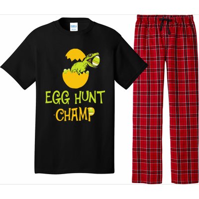 Egg Hunt Champ Funny Easter Dinosaur Gift Pajama Set