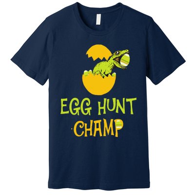 Egg Hunt Champ Funny Easter Dinosaur Gift Premium T-Shirt