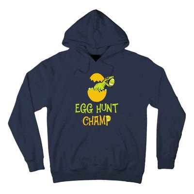 Egg Hunt Champ Funny Easter Dinosaur Gift Tall Hoodie