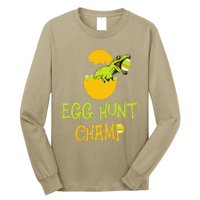 Egg Hunt Champ Funny Easter Dinosaur Gift Long Sleeve Shirt