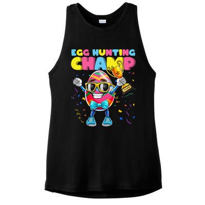 Egg Hunting Champion Easter Egg Easter Basket Stuffer Ladies PosiCharge Tri-Blend Wicking Tank