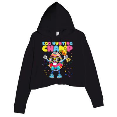 Egg Hunting Champion Easter Egg Easter Basket Stuffer Crop Fleece Hoodie