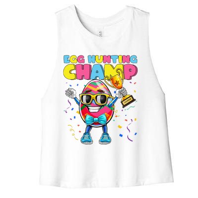 Egg Hunting Champion Easter Egg Easter Basket Stuffer Women's Racerback Cropped Tank