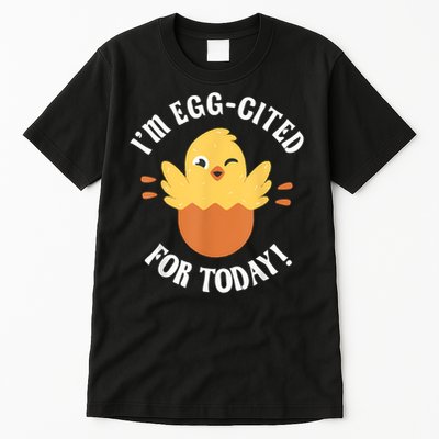 Egg-Cited Hatching Chick Design Funny Easter Chicks Tall T-Shirt
