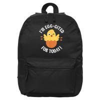 Egg-Cited Hatching Chick Design Funny Easter Chicks 16 in Basic Backpack