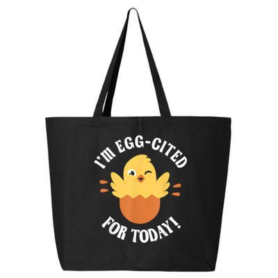 Egg-Cited Hatching Chick Design Funny Easter Chicks 25L Jumbo Tote