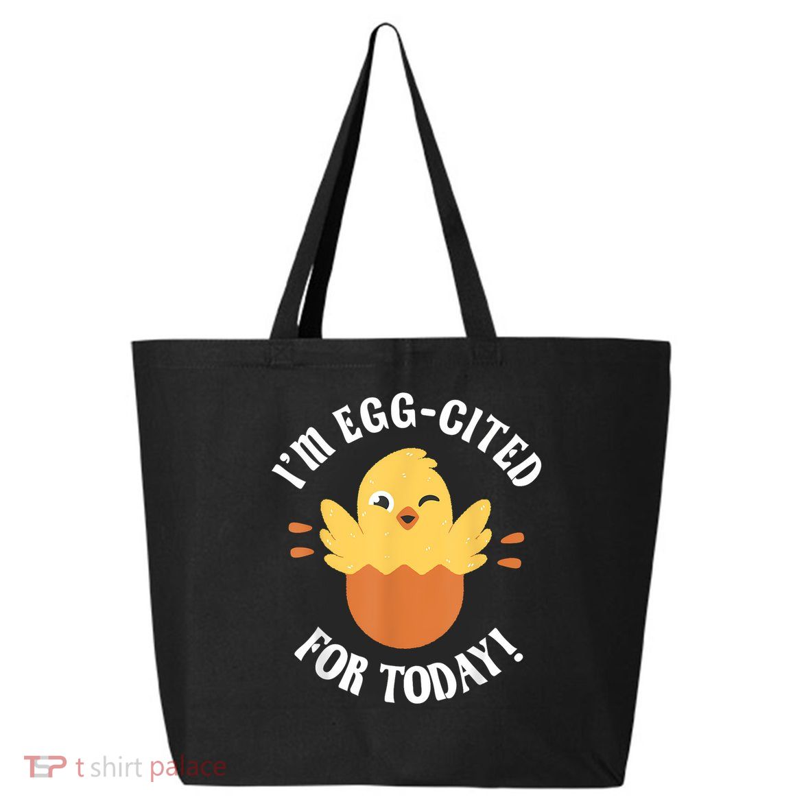 Egg-Cited Hatching Chick Design Funny Easter Chicks 25L Jumbo Tote