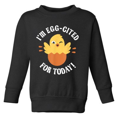 Egg-Cited Hatching Chick Design Funny Easter Chicks Toddler Sweatshirt