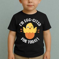 Egg-Cited Hatching Chick Design Funny Easter Chicks Toddler T-Shirt