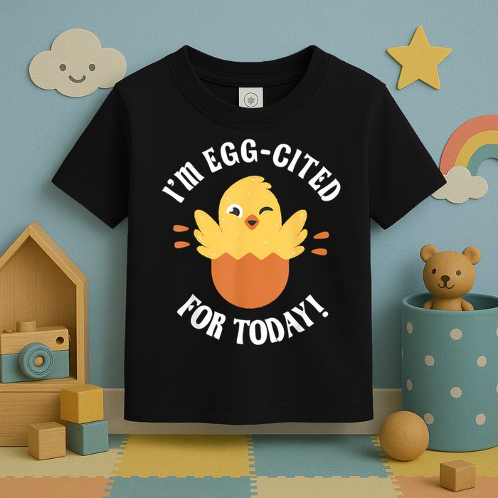 Egg-Cited Hatching Chick Design Funny Easter Chicks Toddler T-Shirt