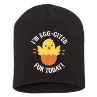 Egg-Cited Hatching Chick Design Funny Easter Chicks Short Acrylic Beanie