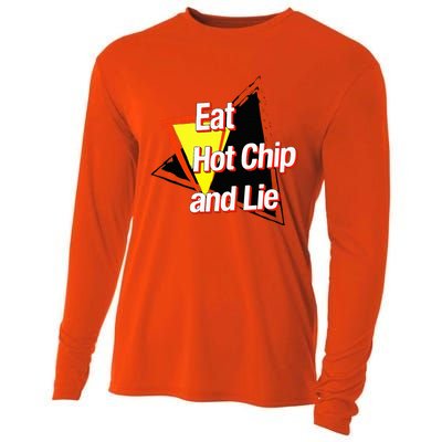 Eat Hot Chip And Lie Funny Cooling Performance Long Sleeve Crew